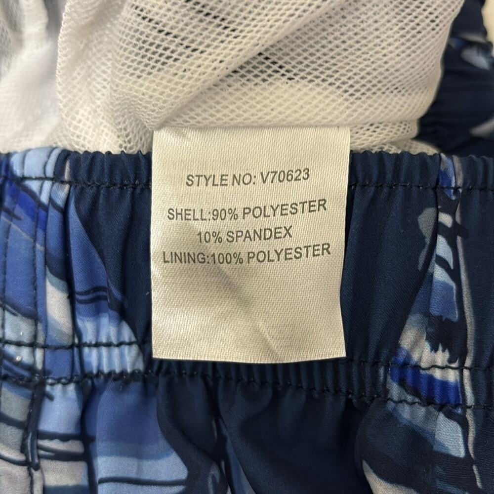 Men’s Swimwear Vintage Summer Brand 4 Way Stretch Size Small Blue Gray Sailboats - Picture 6 of 12